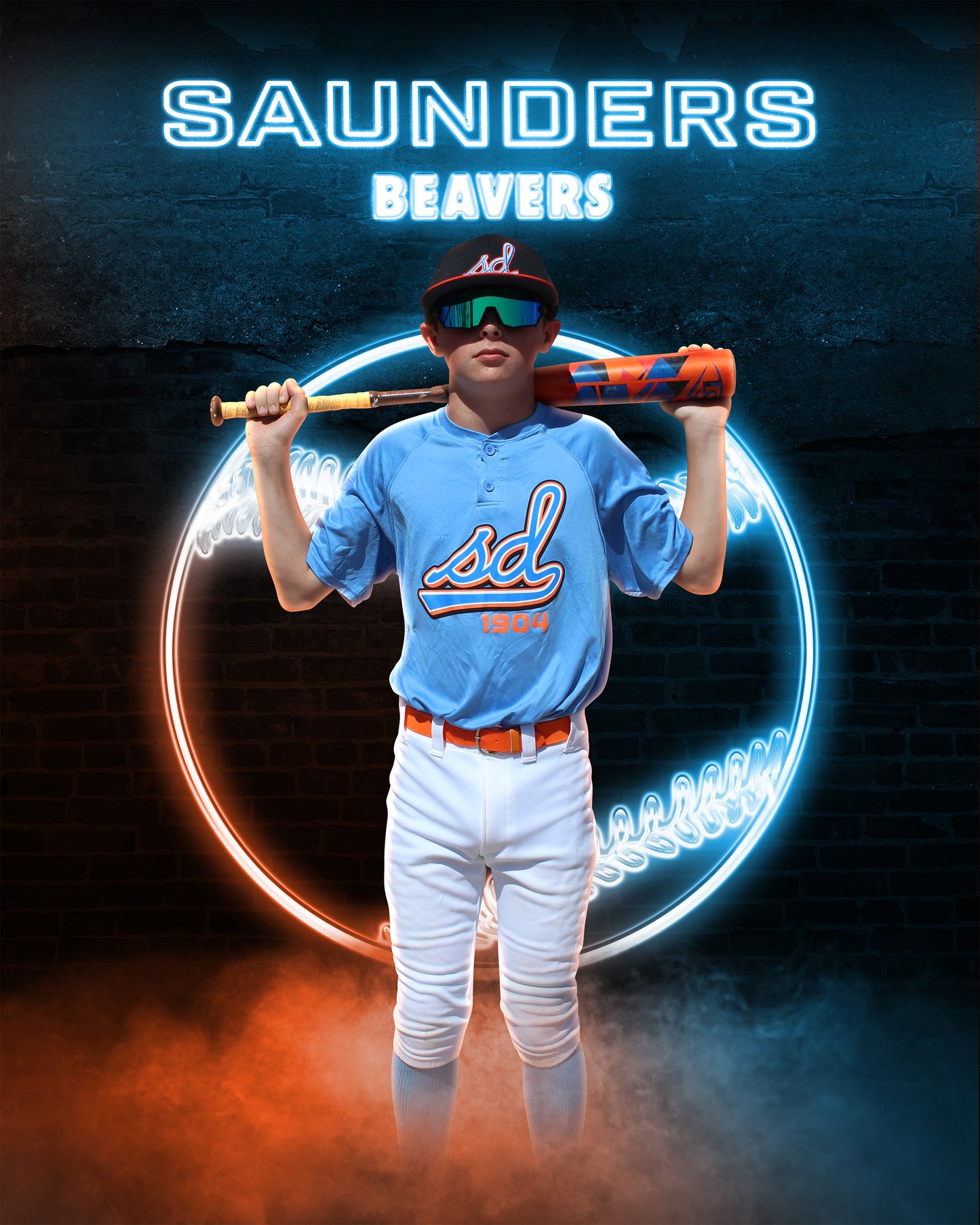 Neon Baseball Photo