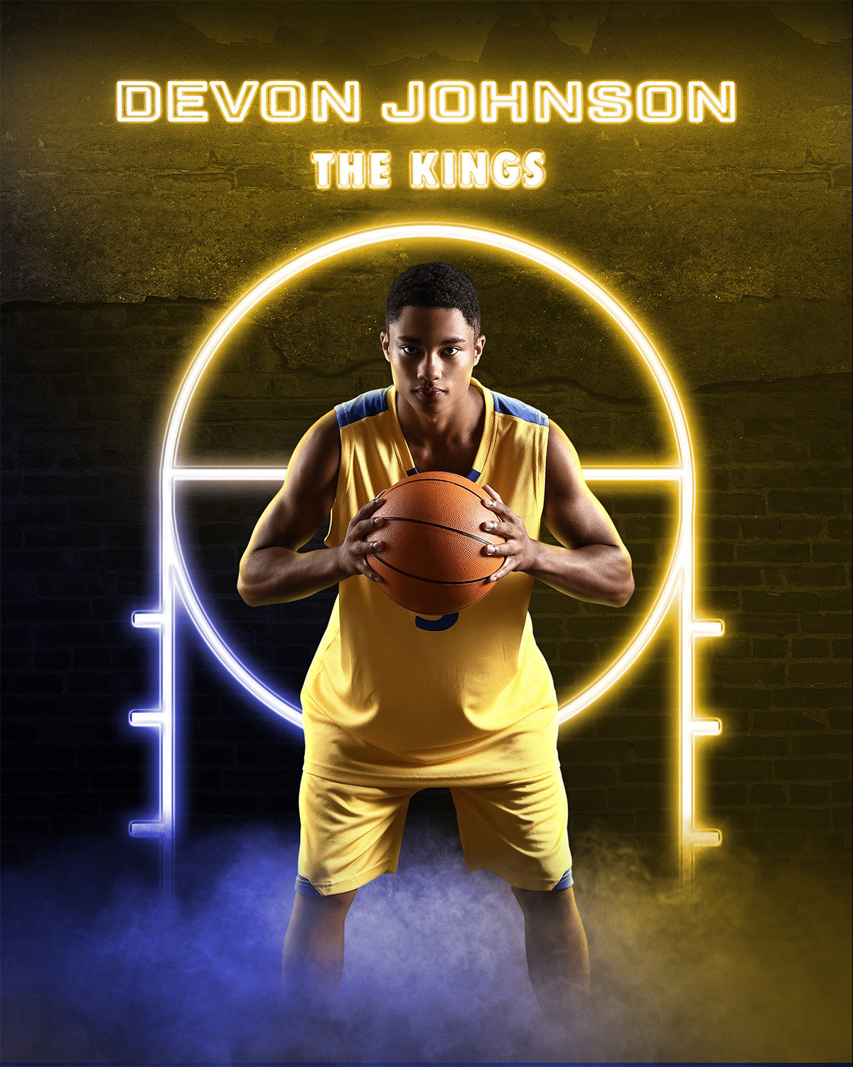 Neon Basketball Photo