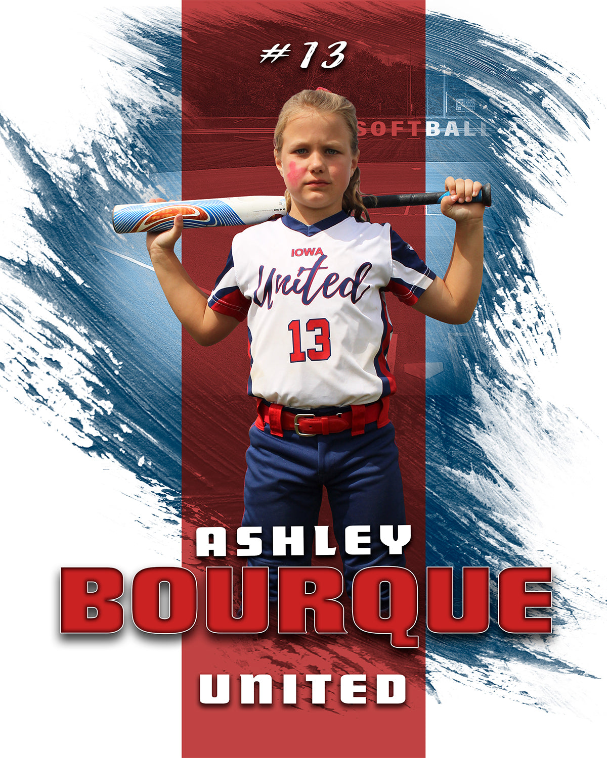 Stripe Softball Photo